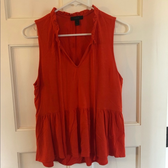 J Crew Orange Sleeveless Top - Picture 2 of 4